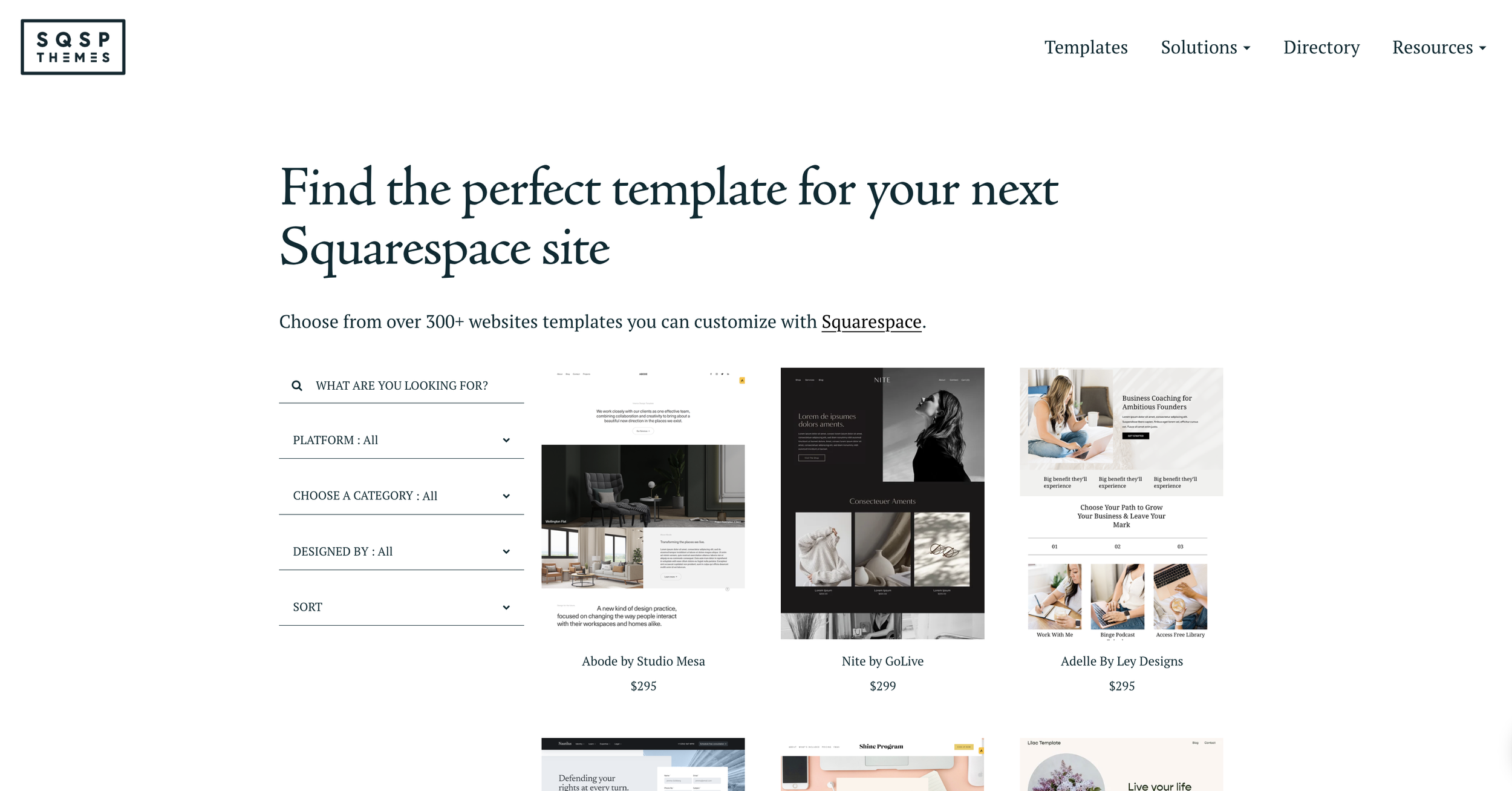 Template Directory Listing