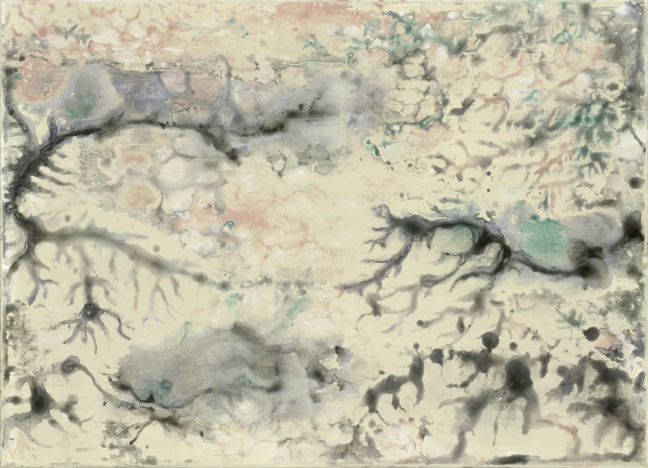 Karen Barth, Spring Mist , 2014, Archival pigment on paper, mounted on panel, 25″ x 35″