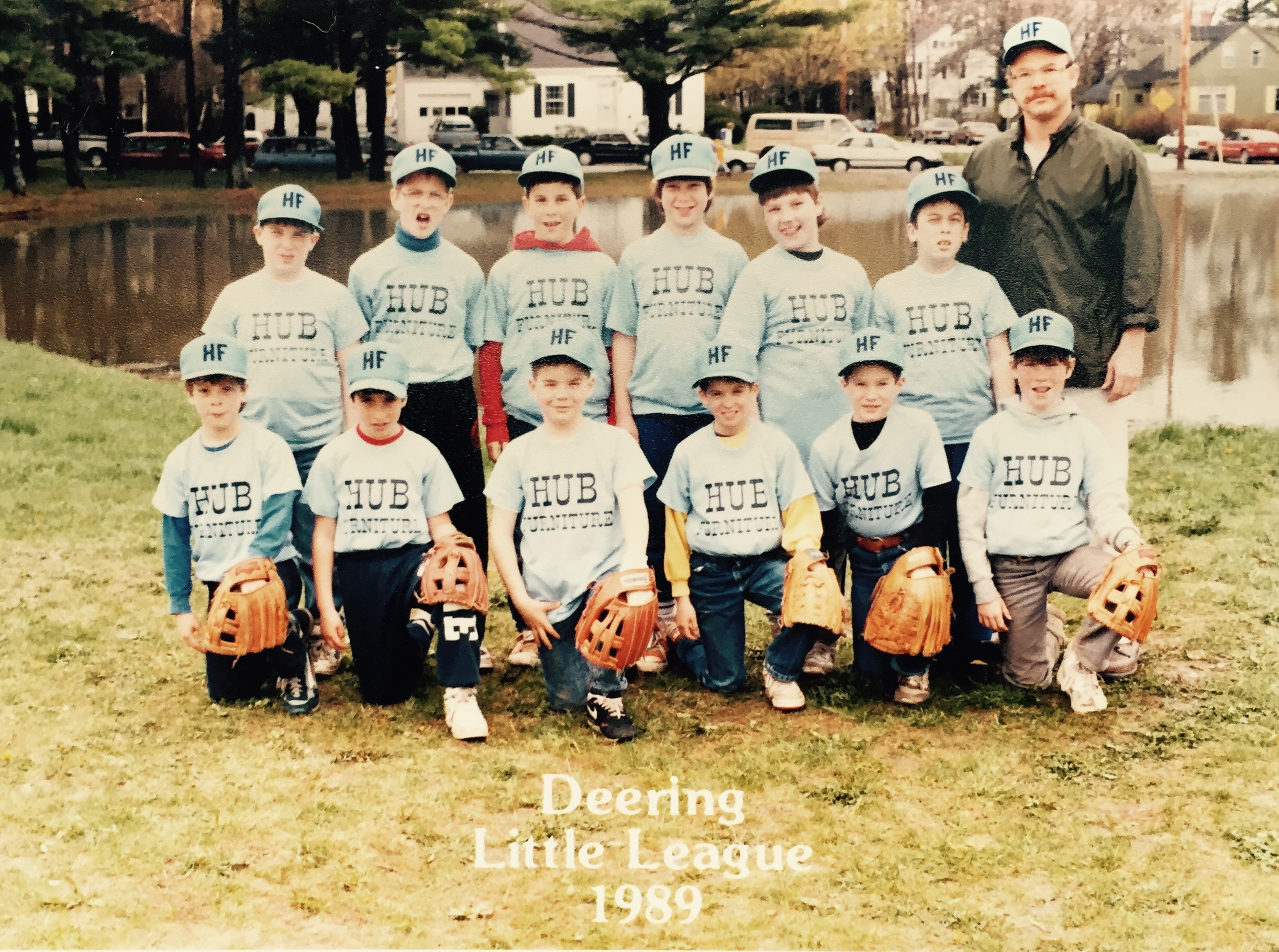 Mr. Kress and team Hub Furniture of Deering Center Little League in 1989.