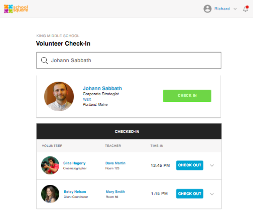 The volunteer check-in and check-out system will allow school administrators to monitor volunteer activity in their schools and collect important data on their impact on student learning.