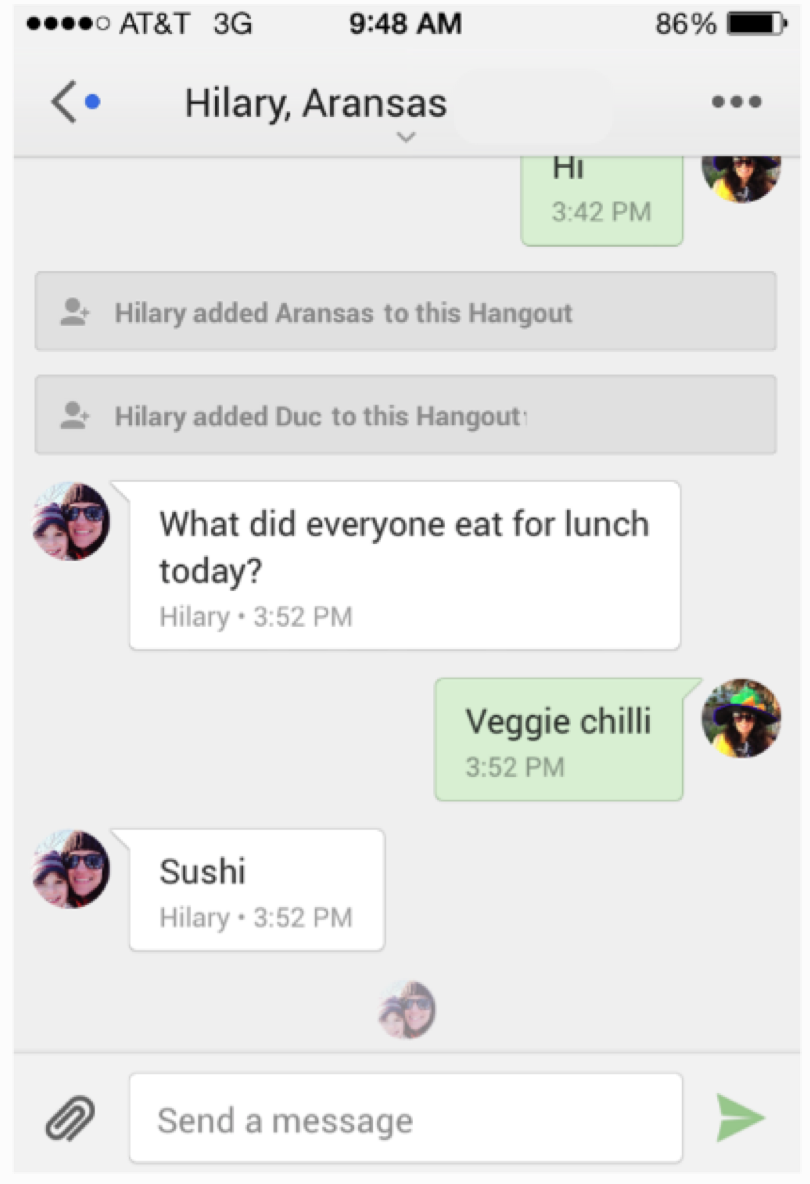 Using Google Hangouts