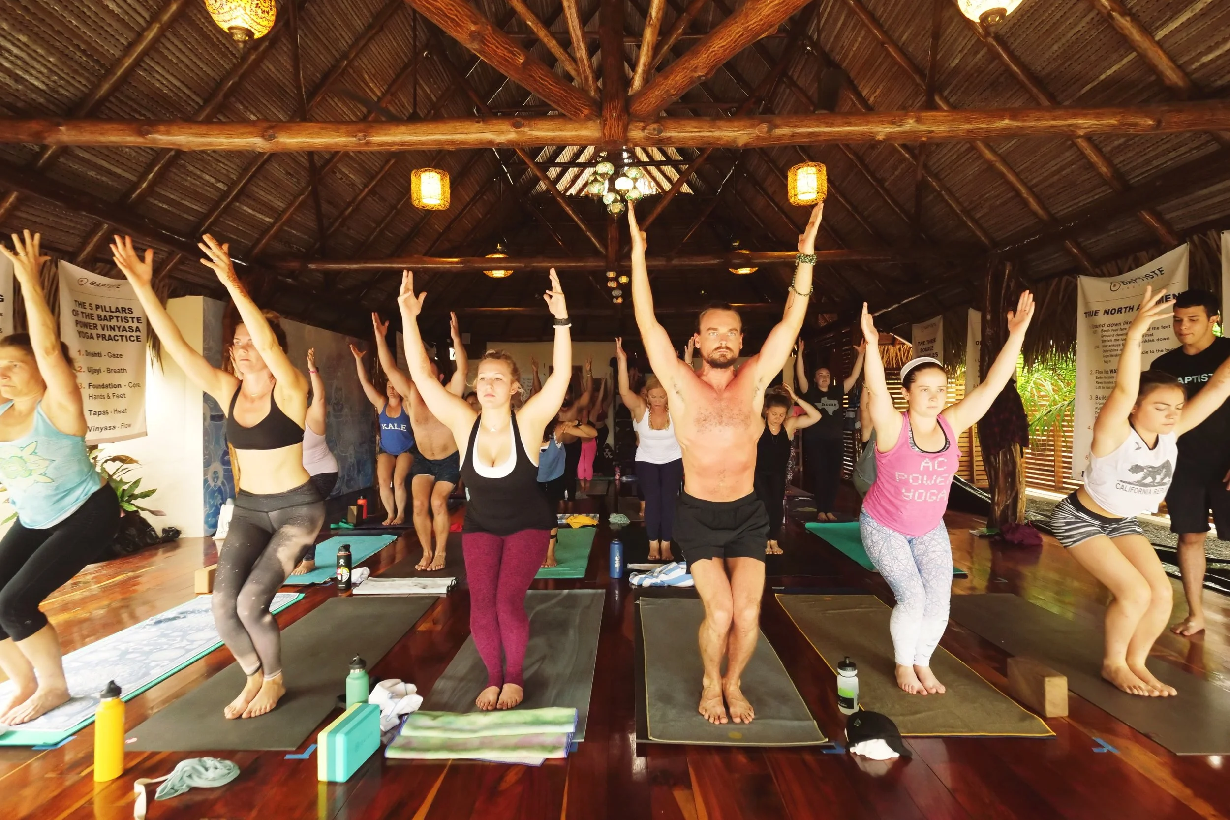 practice together; in our oceanfront yoga shala