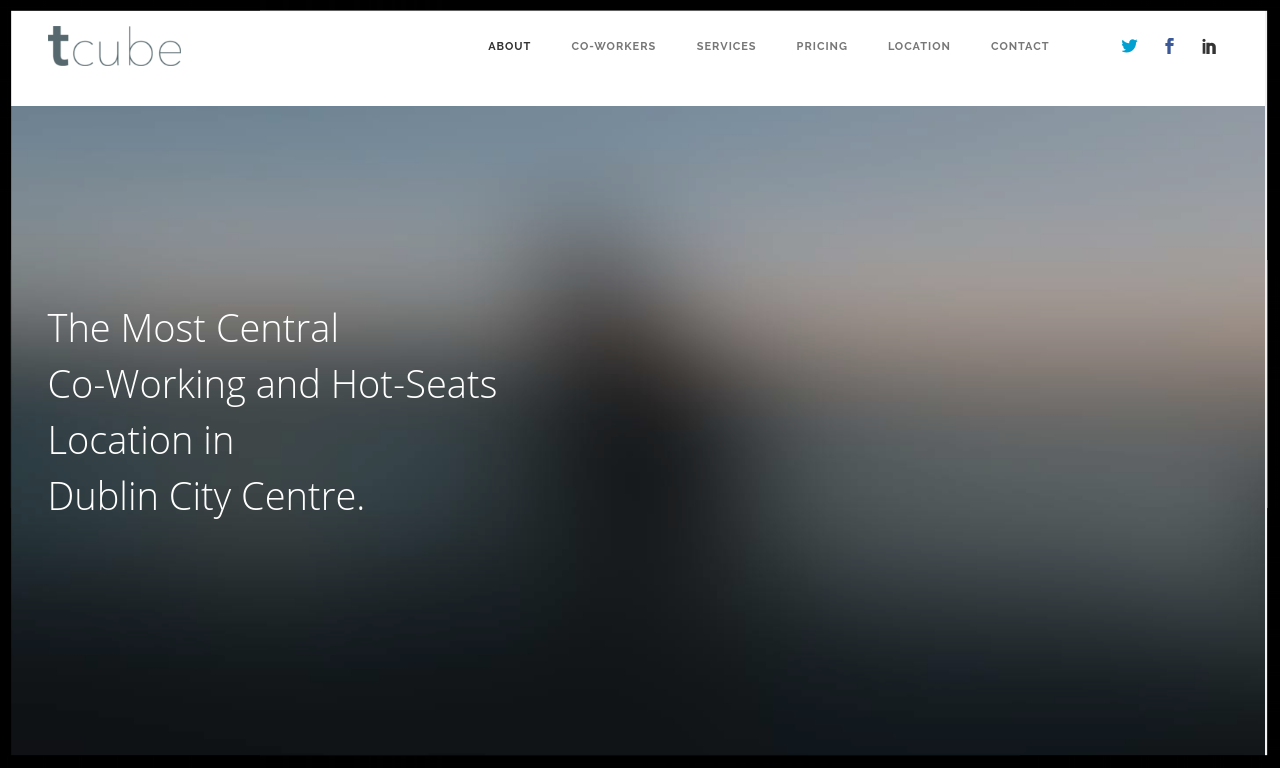 TCUbe, D2 The most central coworking and hot-seats location in Dublin City Centre Type: Owner Managed Coworking Space Quick Contact: +353 (0)1 675 9777 contact@tcubedublin.com