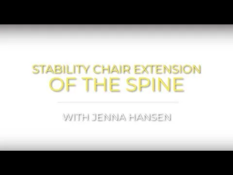 Stability Chair - Extension of the Spine (Copy)