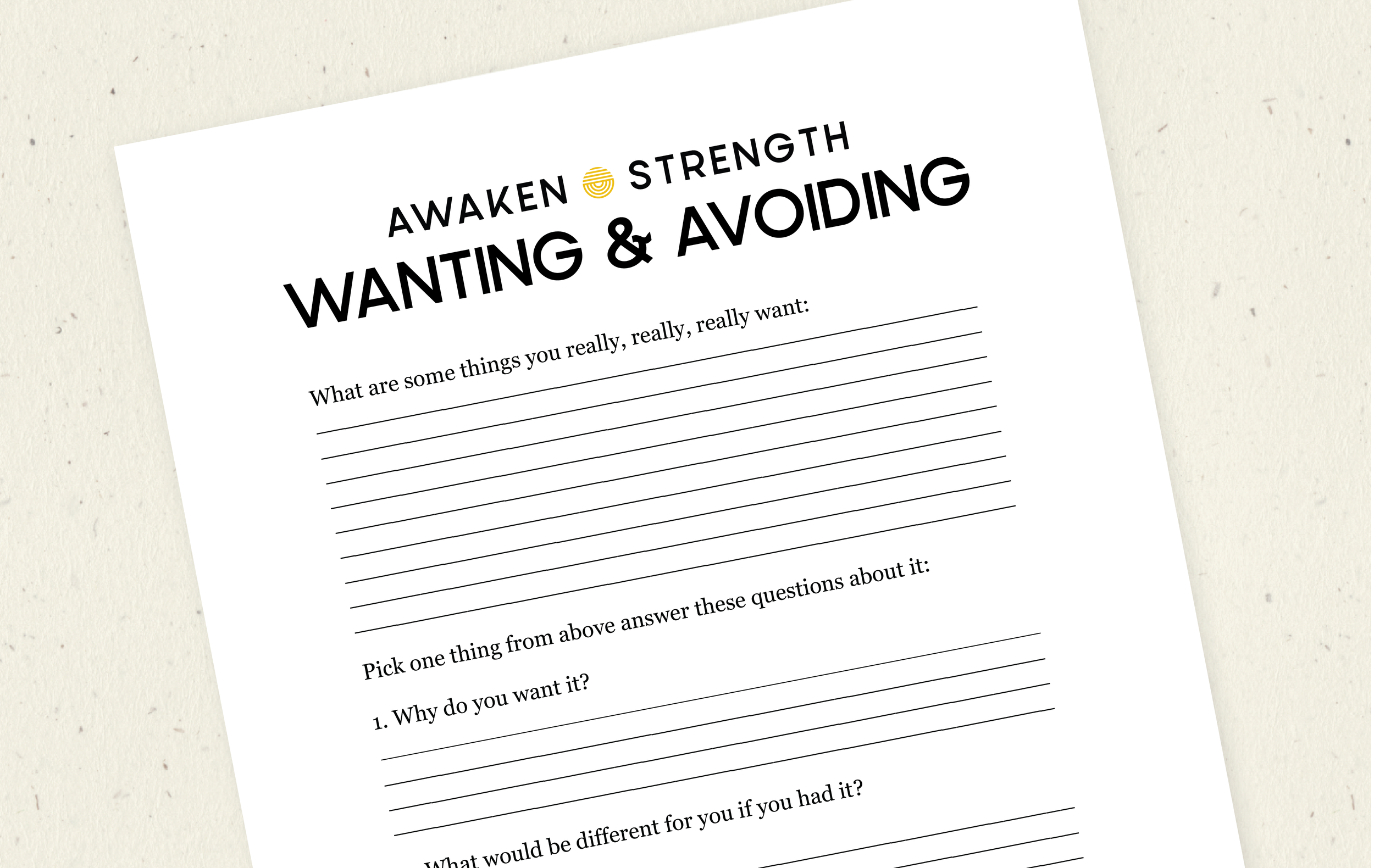 Wanting And Avoiding