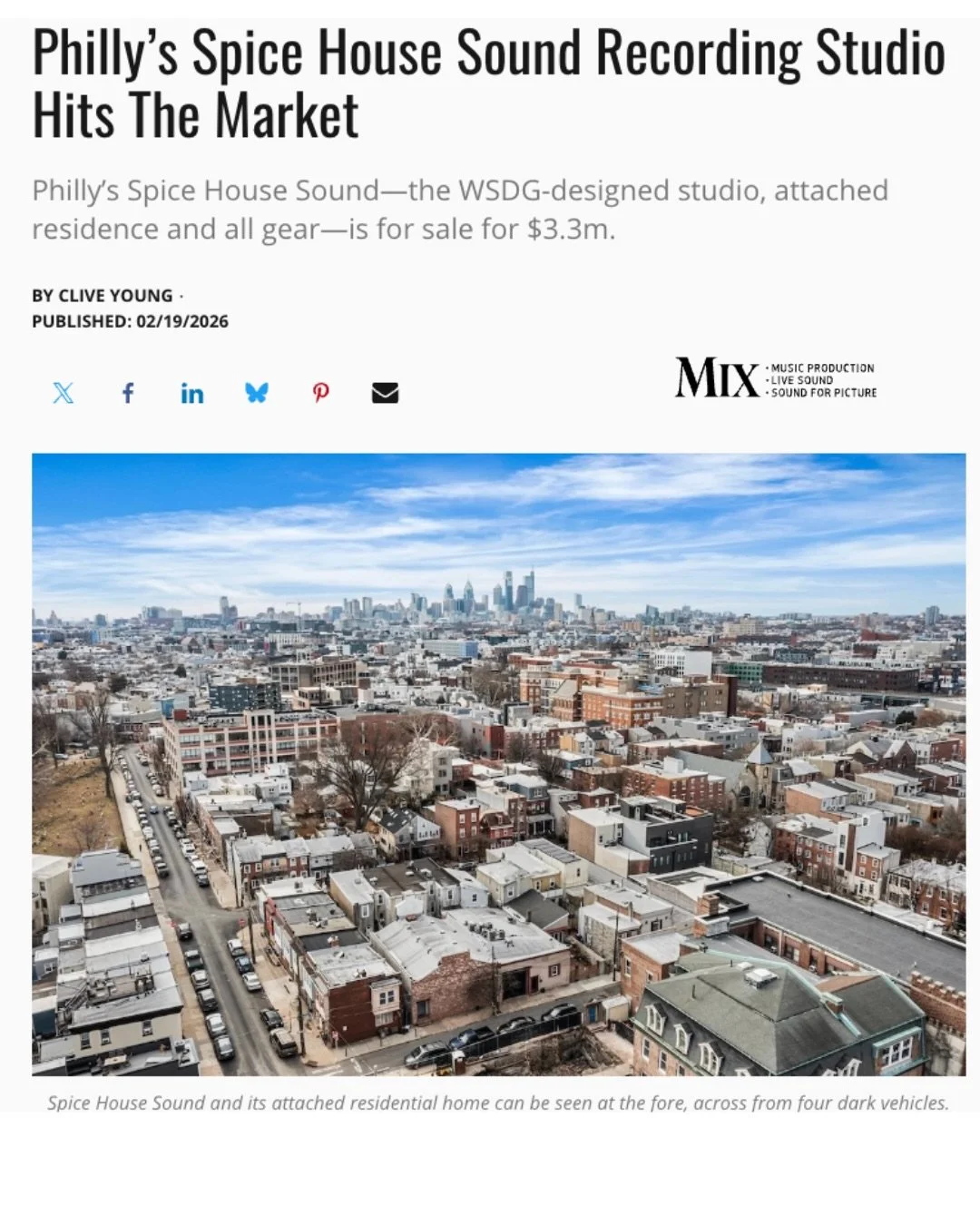 We are thrilled for our listing to be featured in @mixonlineig !For those in the music biz it&rsquo;s one of the most respected trade publications in the professional audio and recording industry. We love that they took the time to shout out this lis