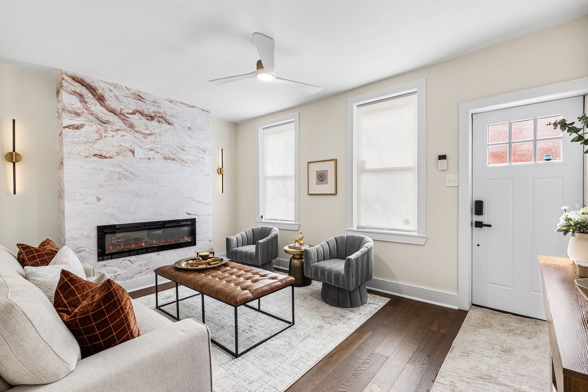 ✨Coming Soon!✨ Stay tuned for Friday when this #eastkensington cutie officially hits the market. A modern marble fireplace greats you warmly into the home. The designated dining room is where you'll host your dinner parties, and the bright and stylis