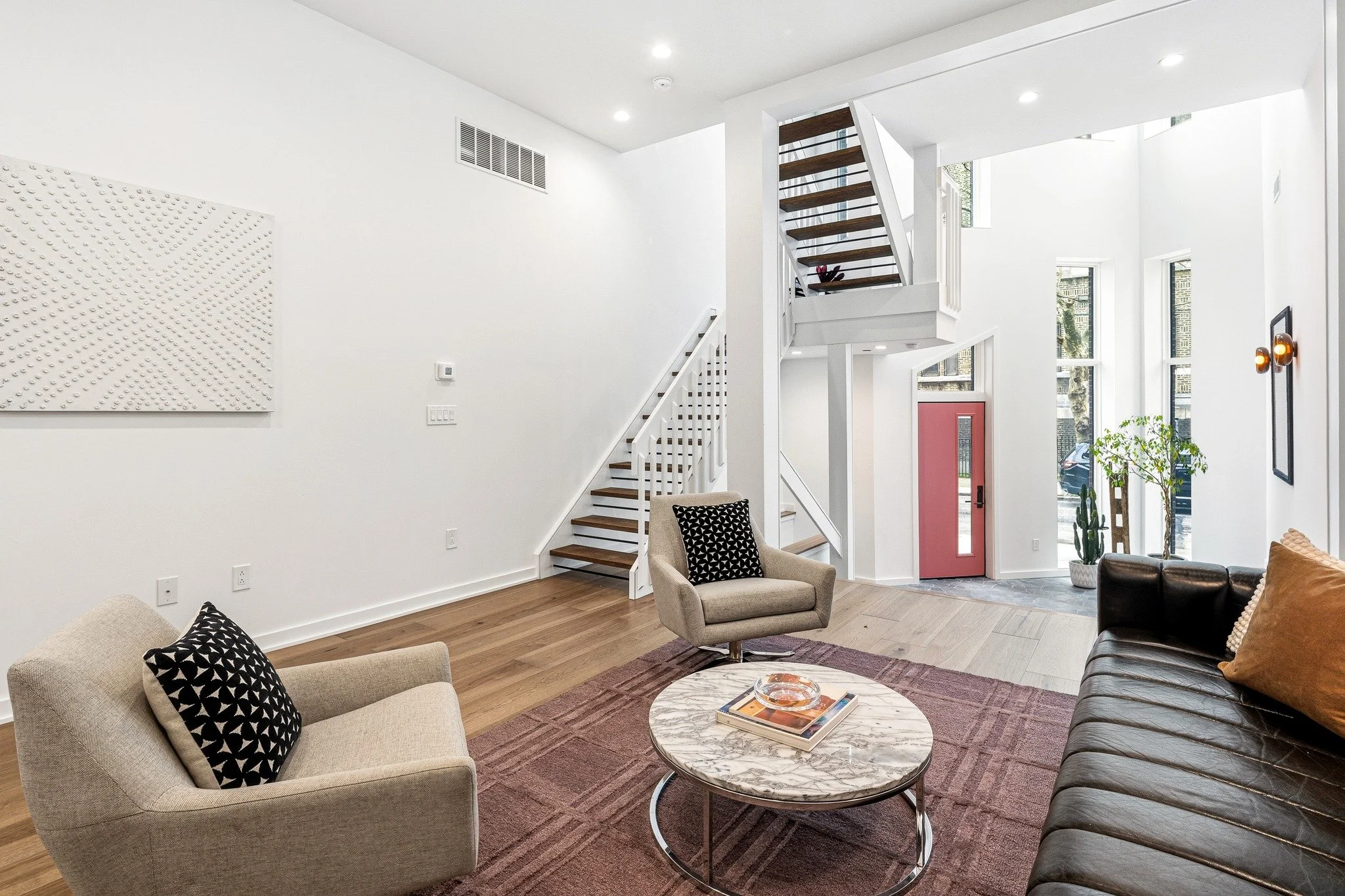 RODGERS ROW IS LIVE! We are SO excited about these we don't even know where to start! The home itself is something to be admired. 

 ☀️A 3 floor atrium
🚘 🚘 TWO car parking 
🌻 Back patio
🍷Roof deck 
🚿Every bedroom has a full bathroom 
📐Just unde