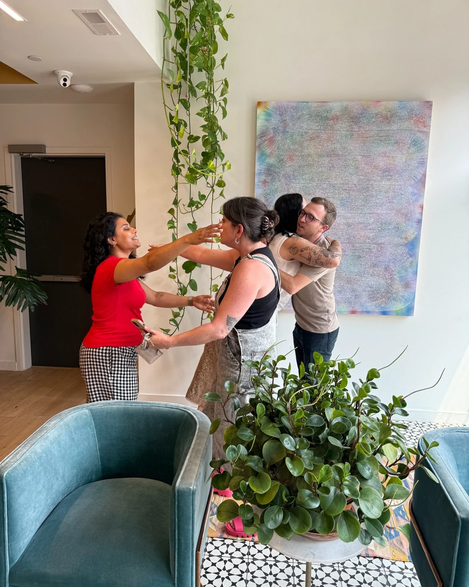 It was all hugs here on Friday! Nick &amp; Ekta were introduced to @icyjuice (aka Liz) by Jeanne back in January.  They wanted to find the best house for their fam, knowing they eventually wanted to expand which turns out happened right as they got t