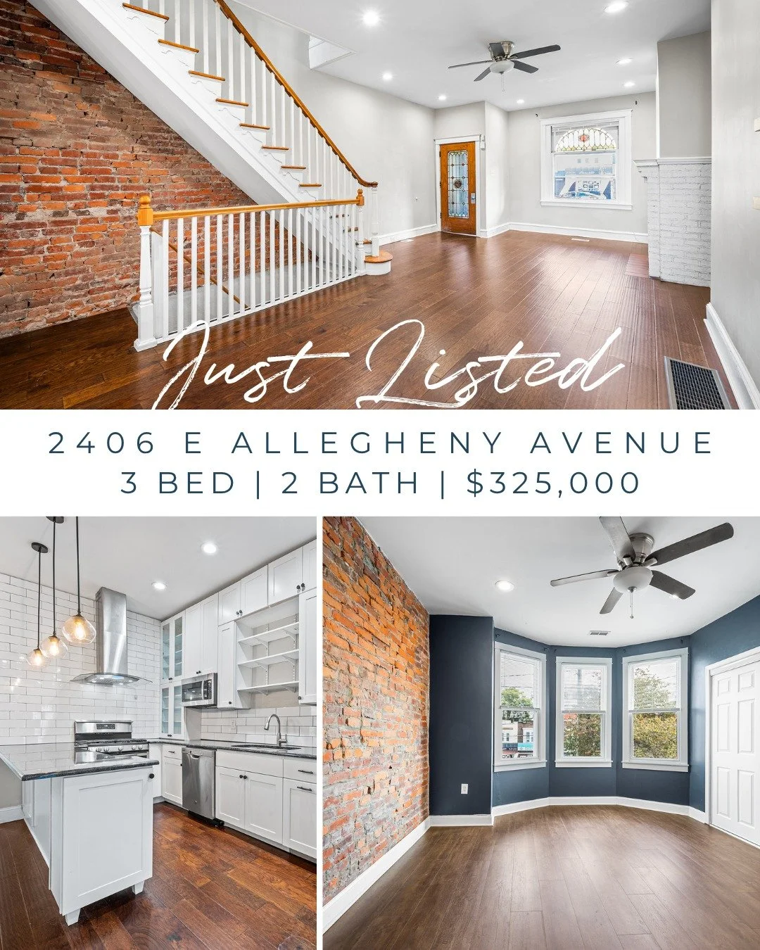 SAT 10/17
11a-12:30p
2406 East Allegheny Avenue
3 🛏️ | 2 🛁
$325,000
💕: Vintage charm meets modern style! From the original stained glass and exposed brick to the updated kitchen, this home is full of character and thoughtful touches. Not to meanti