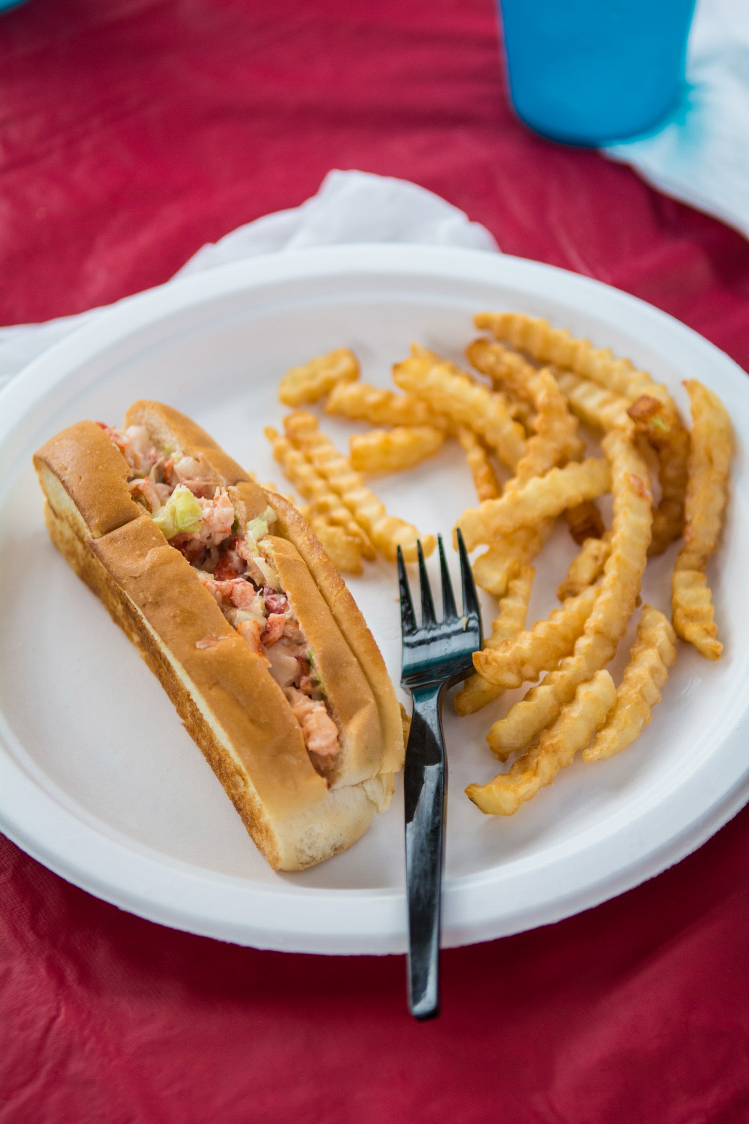 New Brunswick Lobster Roll and French Fries