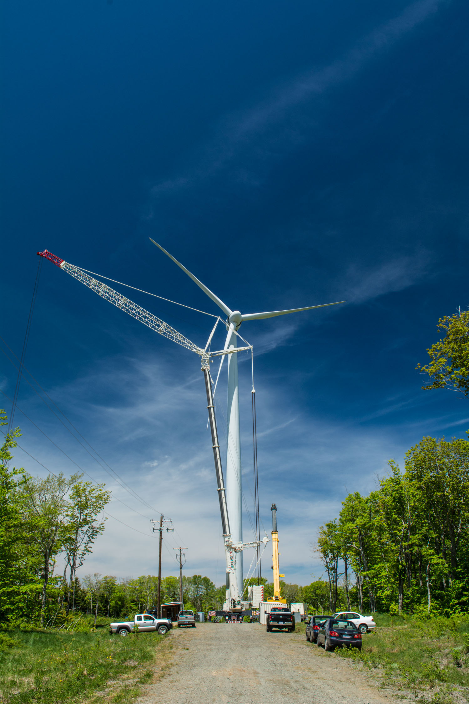 Crane and Wind Turbine