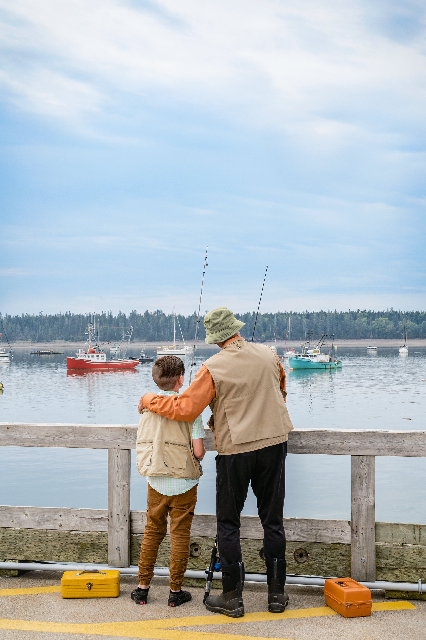 Cossette / UNI Financial Cooperative - Grandfather and Grandson - Fishing Wharf