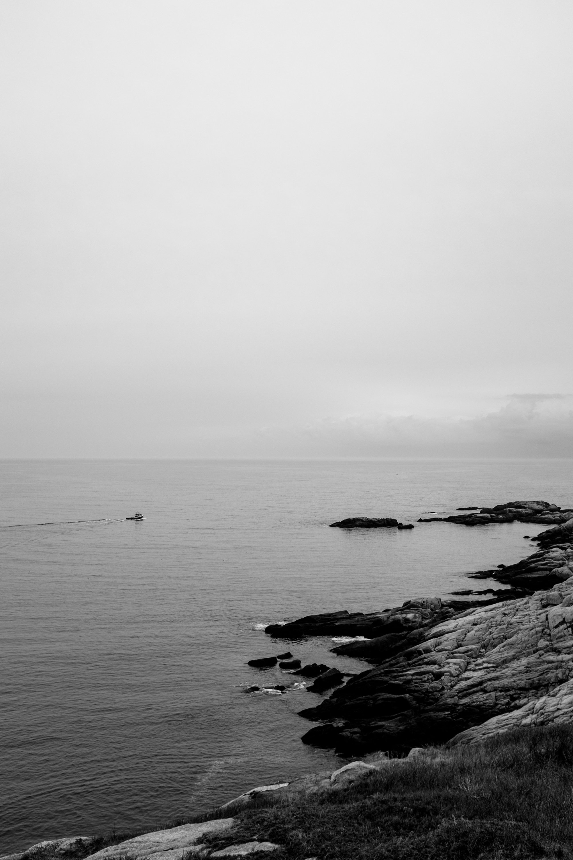 Sketch Harbour - lone fishing boat, Chebucto Head NS