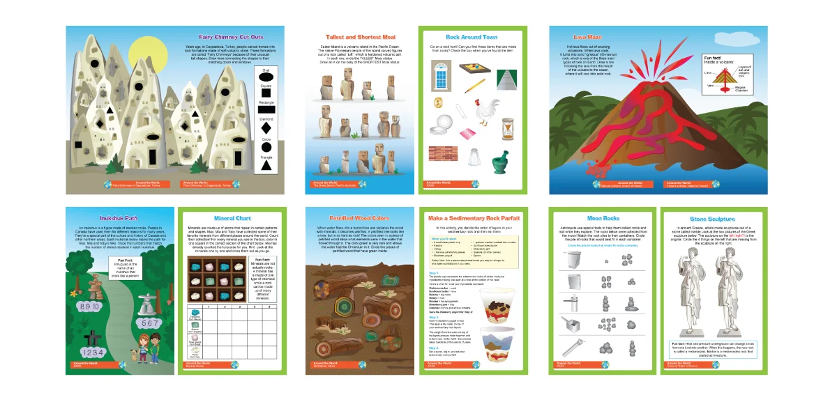 LITTLE PASSPORTS Project: Interior Activity Book Illustrations.