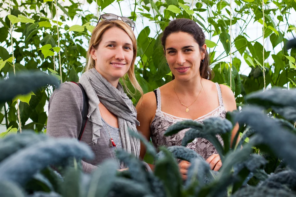 Kristen Beddard with French Farmer Marion Sourdois
