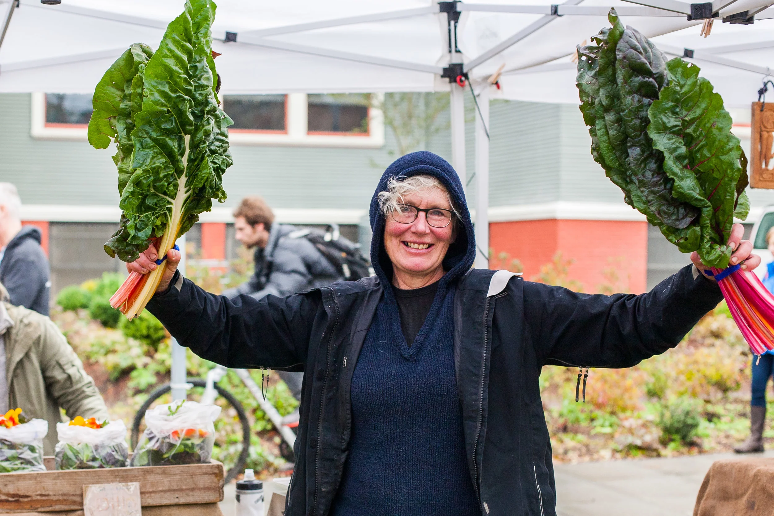 Michaele Blakely celebrating harvest season