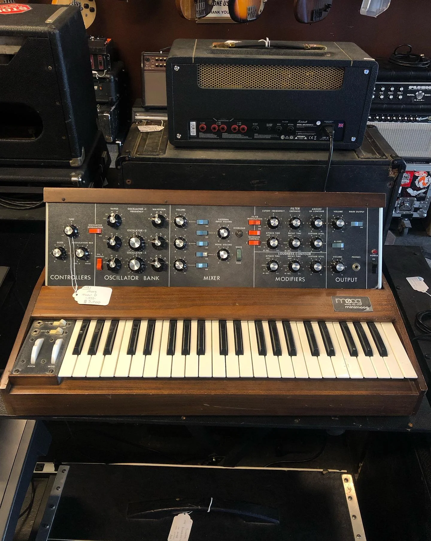 Y&rsquo;all are sleeping on this MiniMoog Model D! It&rsquo;s on consignment for a great price and may not be here for much longer. Come grab it before it&rsquo;s gone!