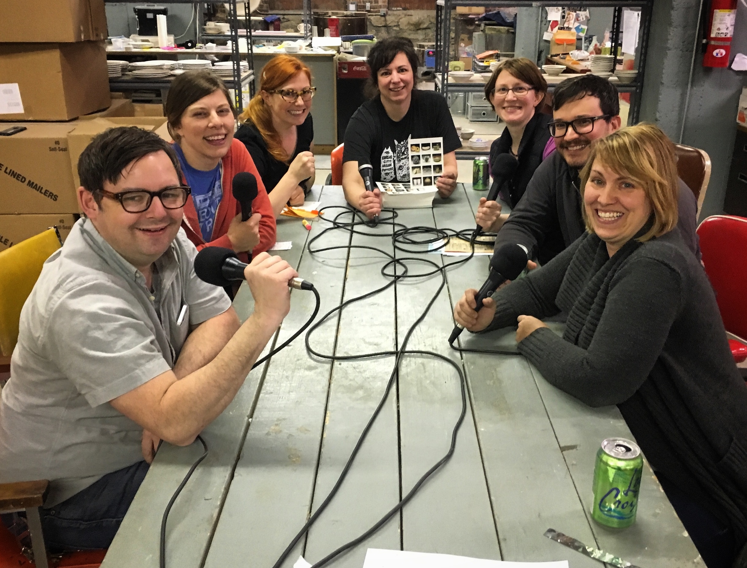 L to R- Paul Donnelly, Erica Iman, Meredith Host, Chandra Debuse, Jana Evans, Alex Watson, Rain Harris