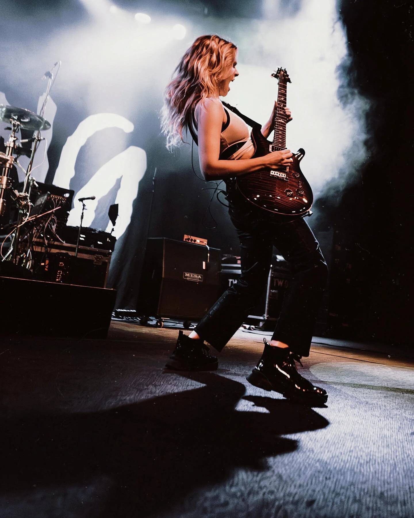 back in the photo pit last night with the coolest @thewarningrockband 🖤