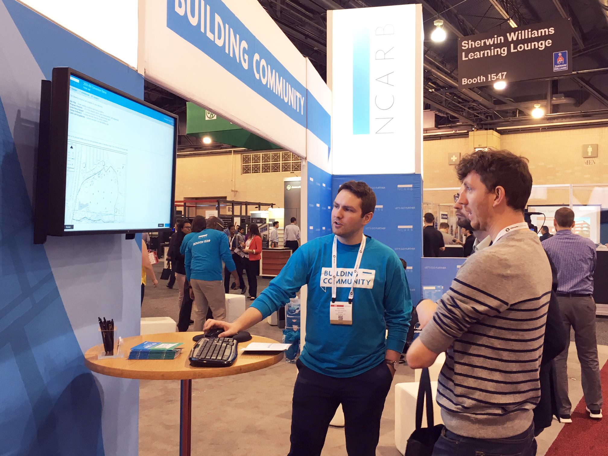 An NCARB staff member showing a pilot version of ARE 5.0 off. photo credit: NCARB