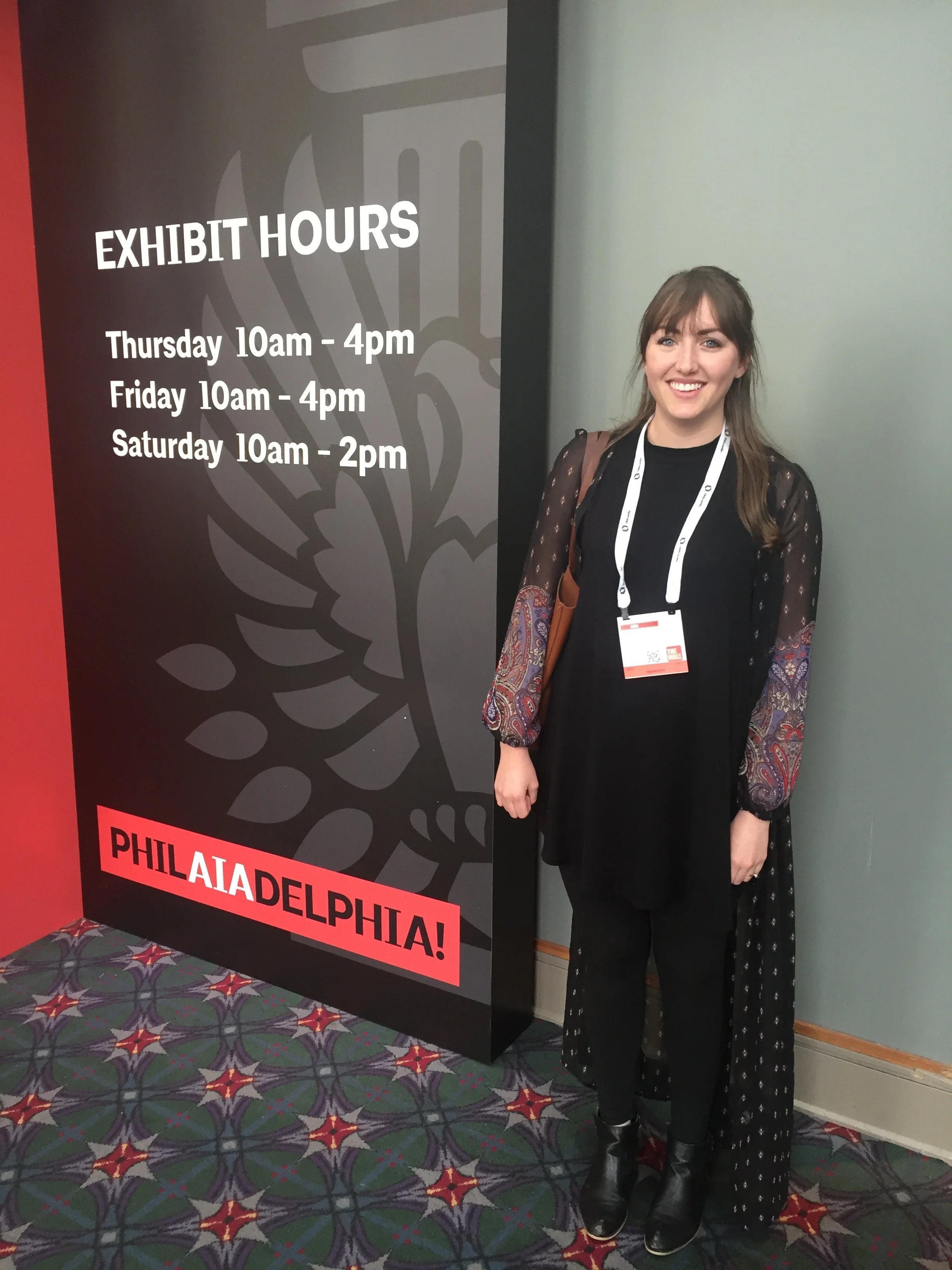 Our own BPA designer, Allison Vosicky, outside the Expo Hall.