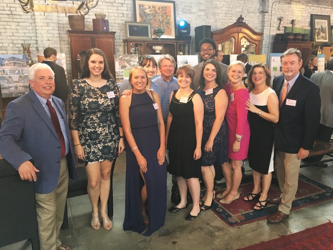 BPA Family at the Design Awards: (L-R) Tom Kidwell, Kelsie Perry, Marlee Caldwell, Allison Vosicky, Chuck Penuel, Kim Edwards, Alicia Pughsley, Charlie Abram, Laura Yeatman, Amy Estock, Wallace Williams