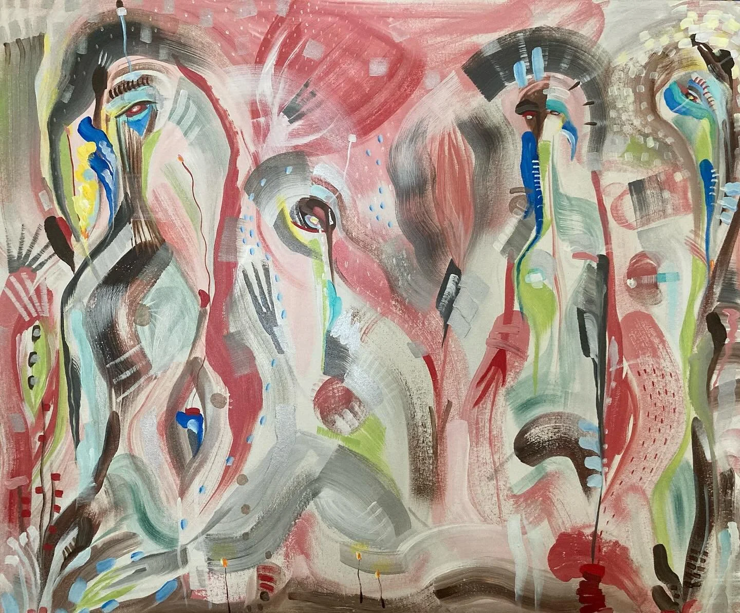 forest humanity from its own fires, 2025
acrylic on canvas
30 x 30&rdquo;

#art #painting #acrylicpainting #abstract #abstractpainting #abstractart #abstractfigures #figurepainting #surrealart #torontoart #torontoartist #womenartists #canadianart #ca