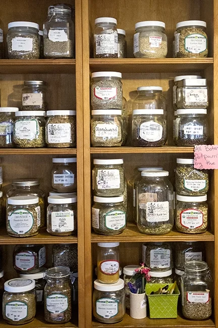 EVERY GARDEN IS MAGIC Exotic herbs are collected and catalogued at Spellbound in Cambria—herbs with the power to transform and delight, if you only know who to ask. PHOTO BY JAYSON MELLOM