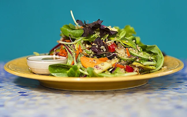 WHERE SALAD STARS A salad with a cult following? You bet! In SLO, the Kitchen Sink Salad—which always features whatever’s fresh and seasonal right now—is a total phenomenon.