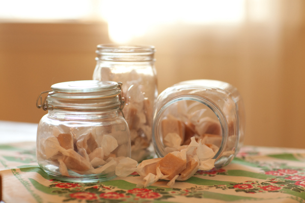 WRAPPED WITH HEART With flavors like vanilla and toasted almond, lime, and café au lait, these caramels are old fashioned yet modern. PHOTO COURTESY OF SUGAR + SPOON