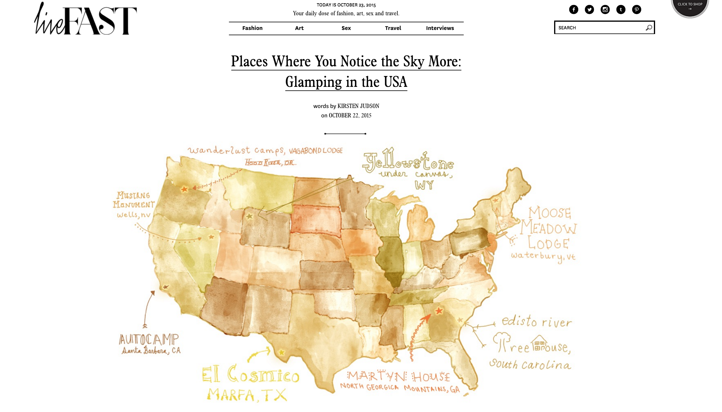 Places Where You Notice the Sky More: Glamping in the USA