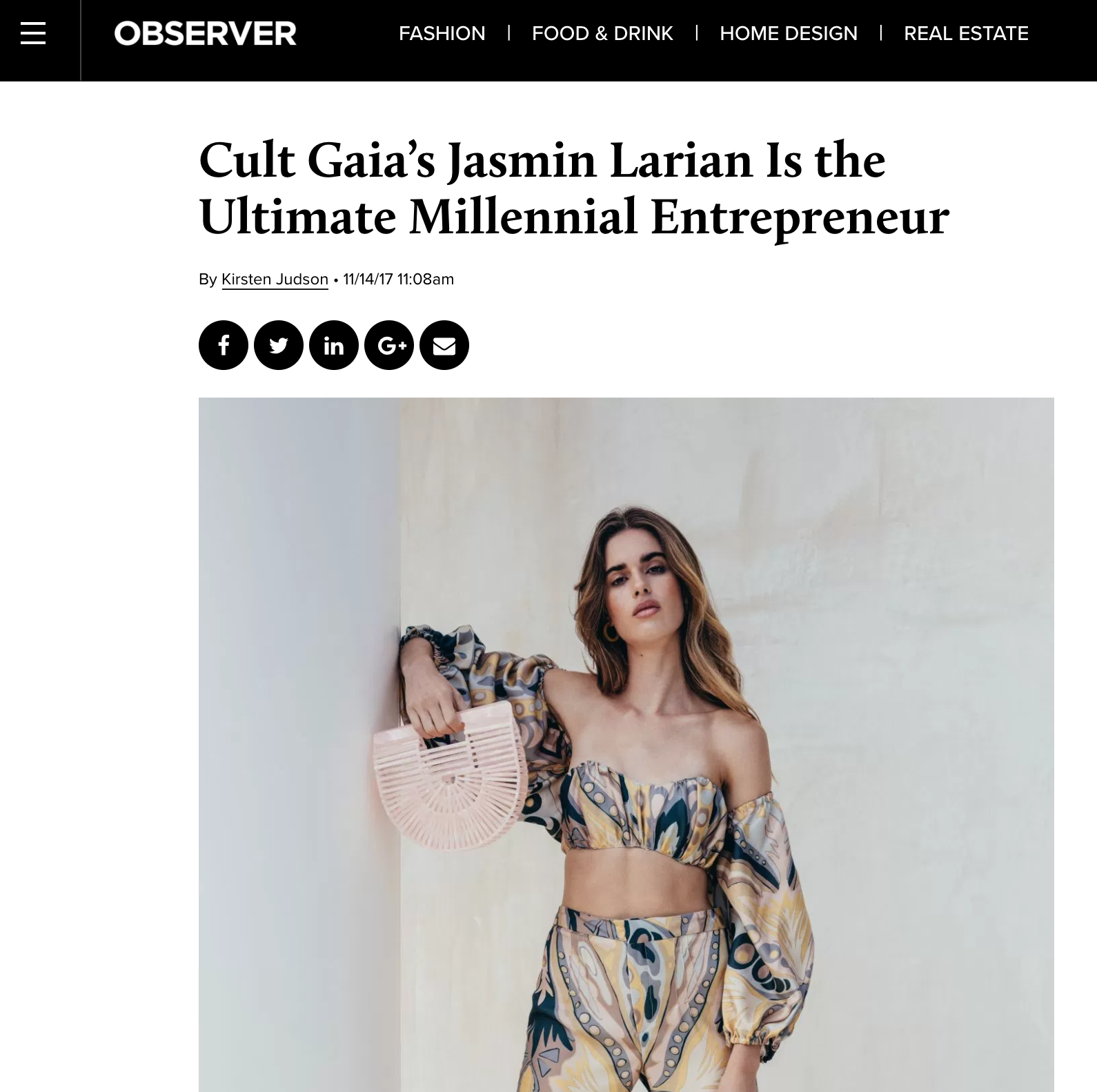 Cult Gaia’s Jasmin Larian Is the Ultimate Millennial Entrepreneur