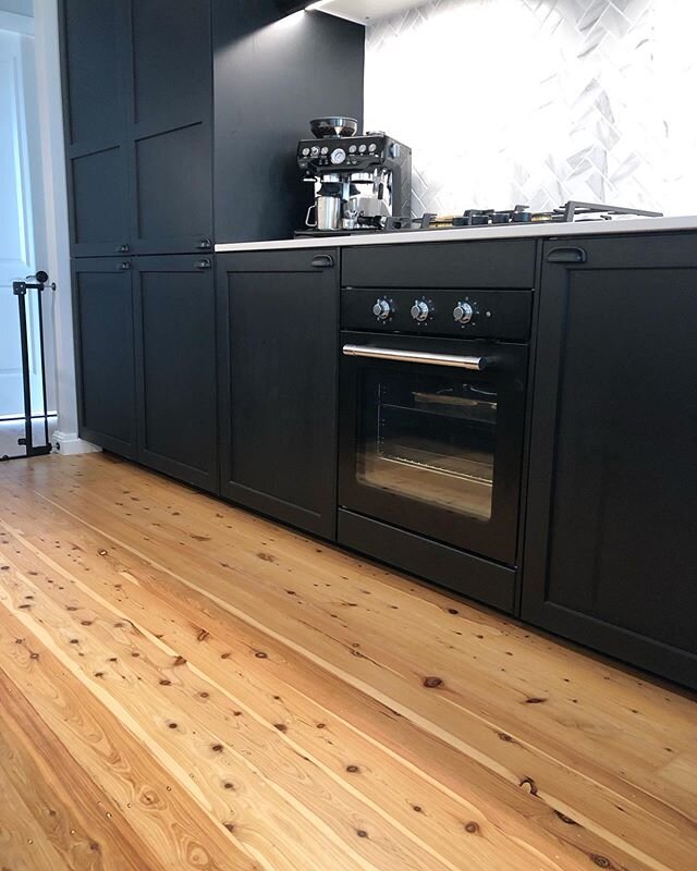 Who says Cypress Pine can&rsquo;t look good? A lot of hard work went into this floor. It was badly stained being under slate tiles. Multiple hard sands and a few tricks up our sleeve got it out. Gaps were all filled with @soudal_australia parquet fle