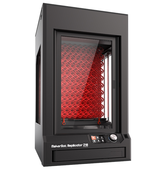 Replicator Z18 2,592 cubic inches 30.0L X 30.5W X 45.7H cm