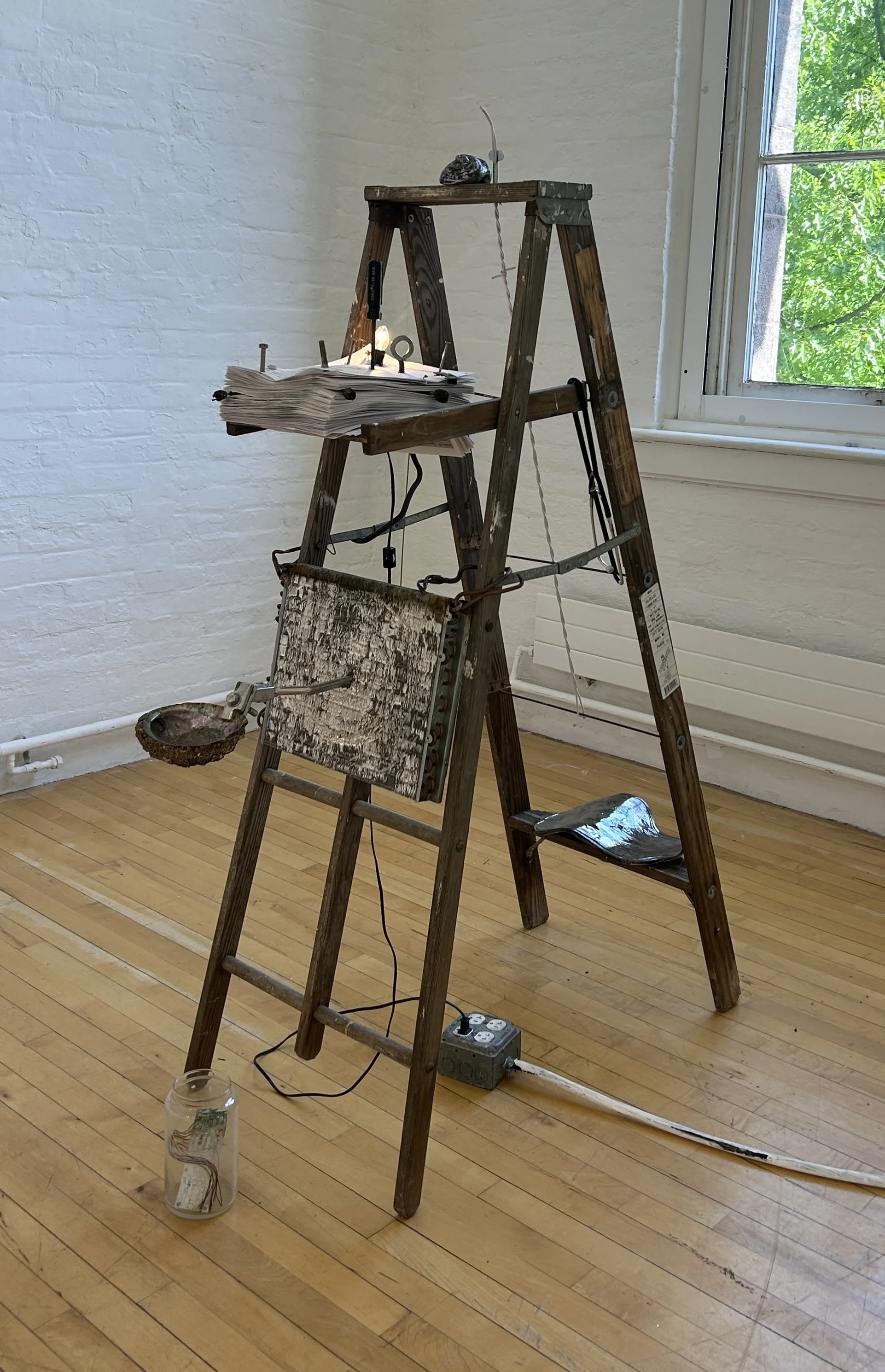 LATE STAGE TIME RELEASE, LADDER, A/C ALUMINUM, ABALONE, KICKSTAND, FOSSIL, CORD, CERAMIC
