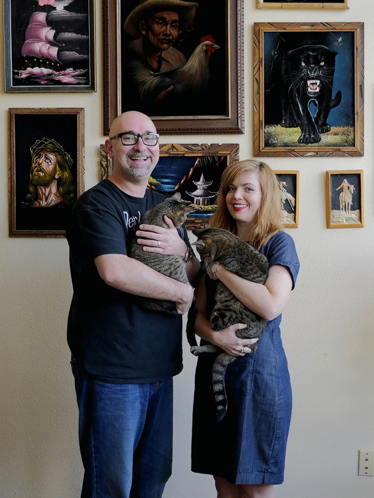 Two cats, two humans and one on the way. This is just a part of my family.