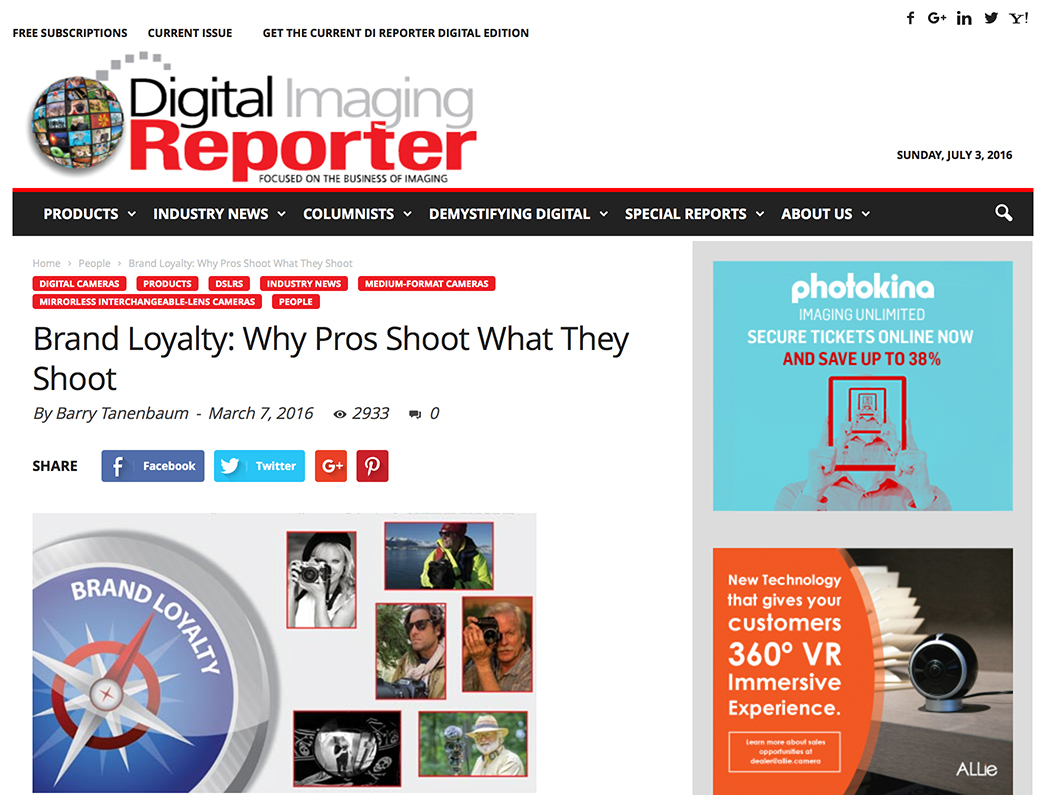 Giulio Sciorio featured in the March 2016 issue of DI Reporter