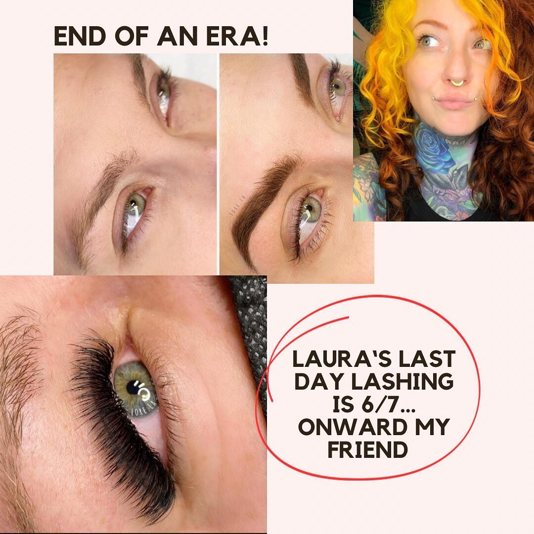 We wanted to take a moment to wish our talented lash and brow artist @_lore.la_ the absolute best as she transitions to tattooing full time @laurab.tattoo at Rogue in Lawrenceville. If you&rsquo;ve ever gotten a chance to have a service from her here