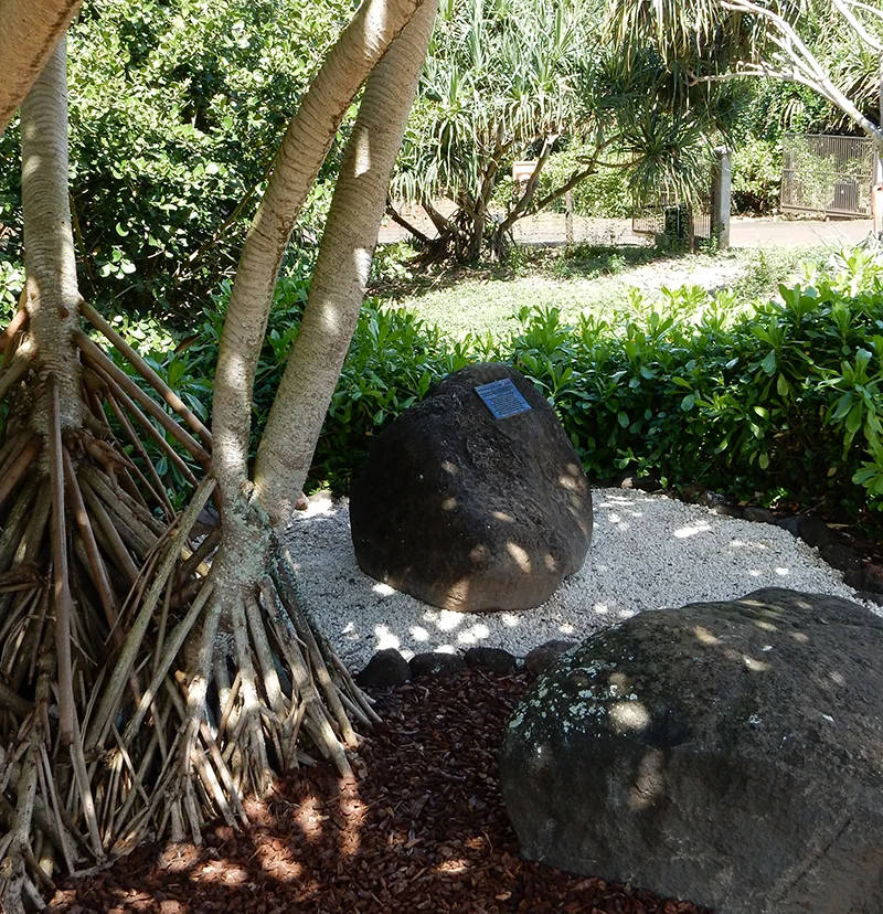 Memorial on the grounds of the refuge