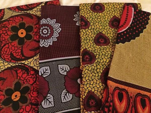 Four differnt prints of fabric