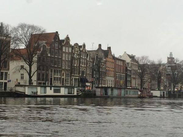 View of Amsterdam from the boat