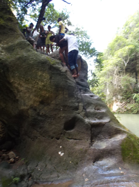 Climbing down to the 3rd basin