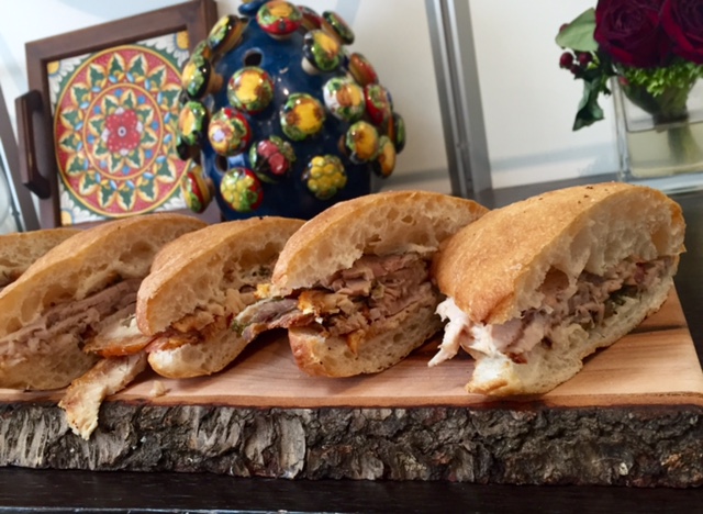 Pork belly porchetta sandwiches