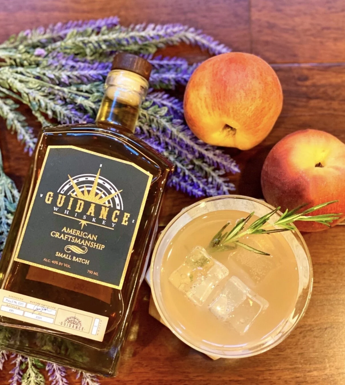 How to Make a Lavender Peach Shrub Cocktail