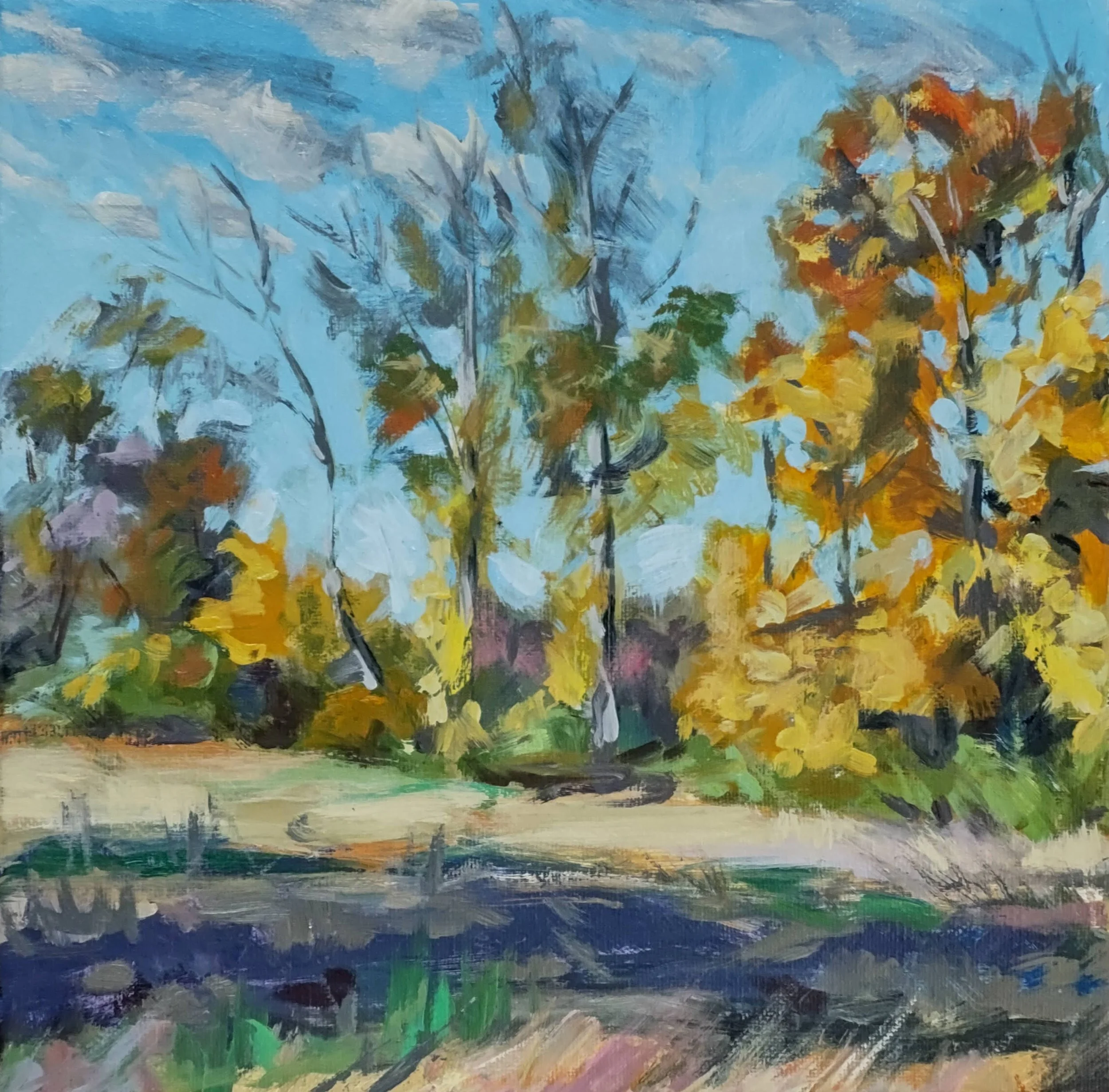 Viemeister, Fall Morning, oil, 10x10 in., $325.jpg
