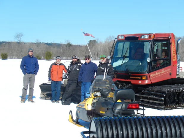 (left to right) Matt Skehan, Director, Waterville Parks and Recreation, Scott Dolan, Sam Green, Wally Donovan, Steve Buzzell