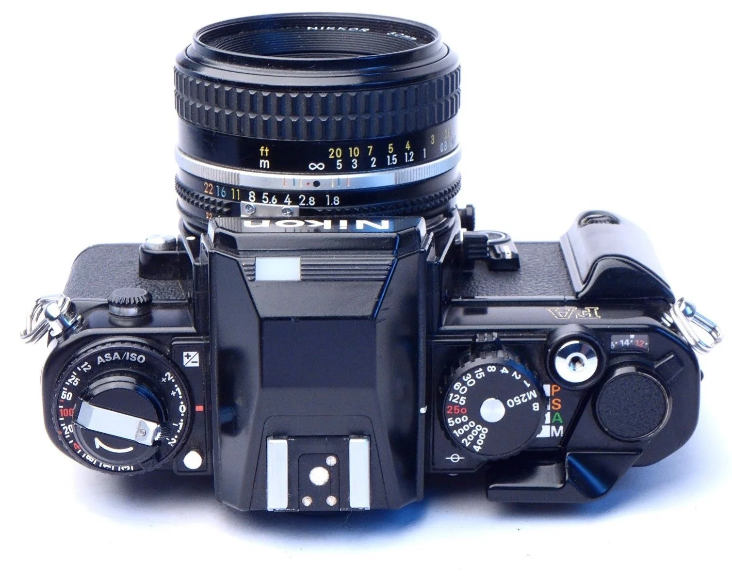 Top view of the Nikon FA