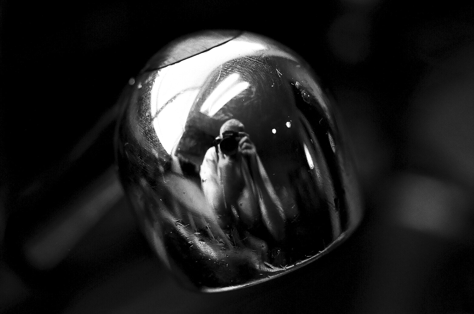Rainy day selfie, Nikon F2AS, 55mm Micro-Nikkor