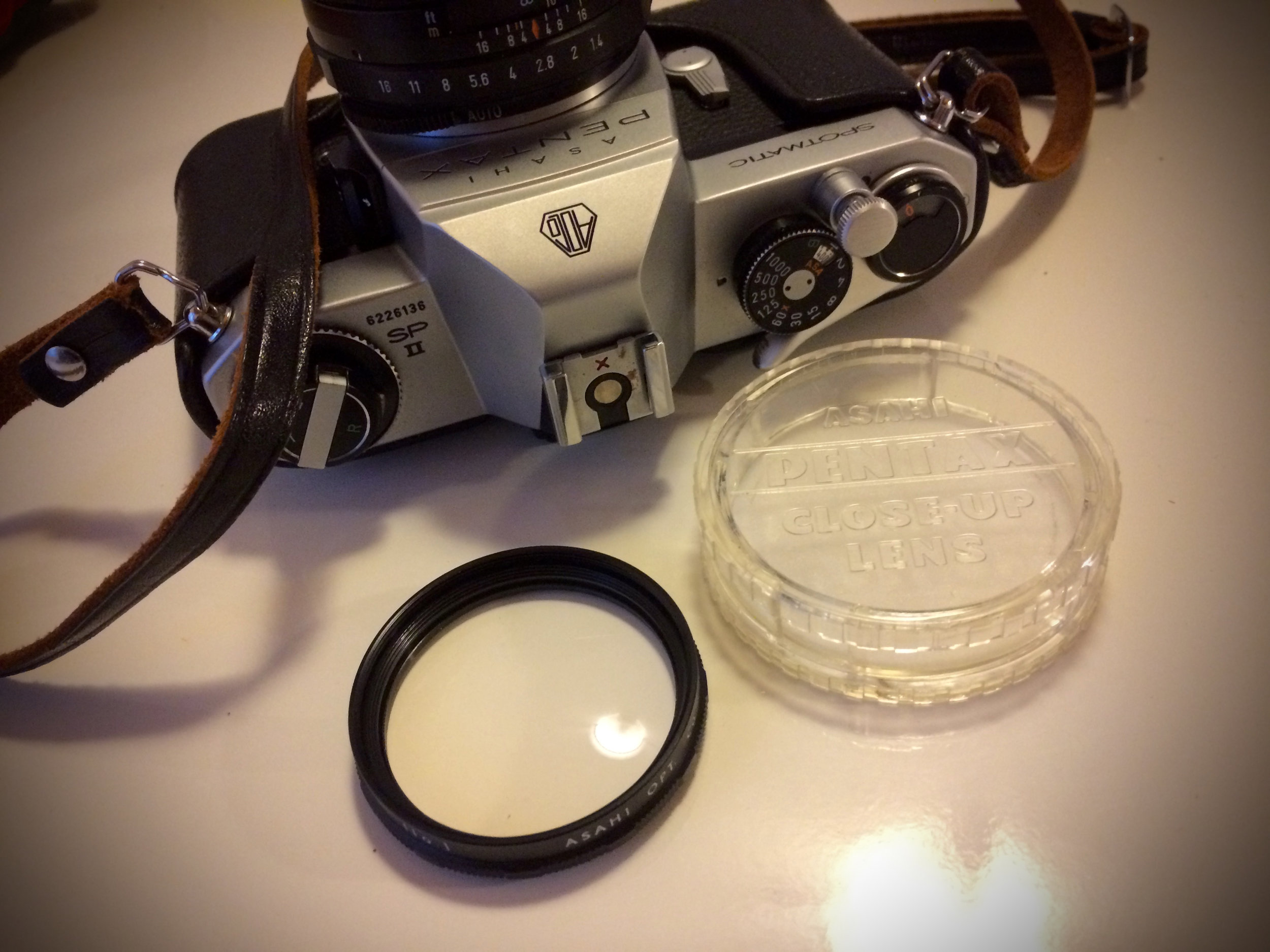 Pentax Spotmatic SP II with Close Up Lens and Case